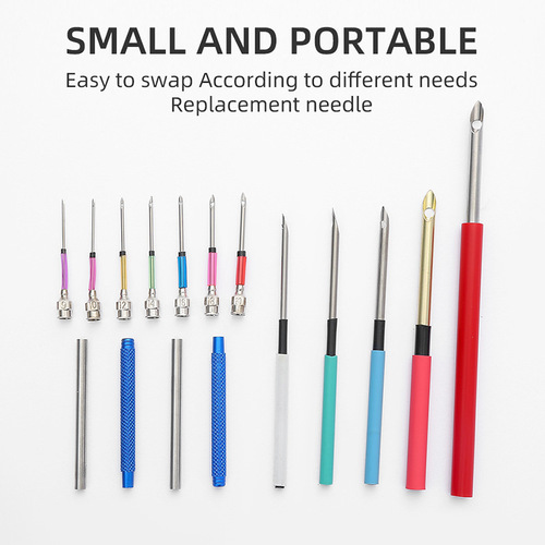 Wholesale stamp pens for home use with multiple specifications, interchangeable heads, stamp embroidery stamps, Russian stamp pens, hand-made embroidery needles