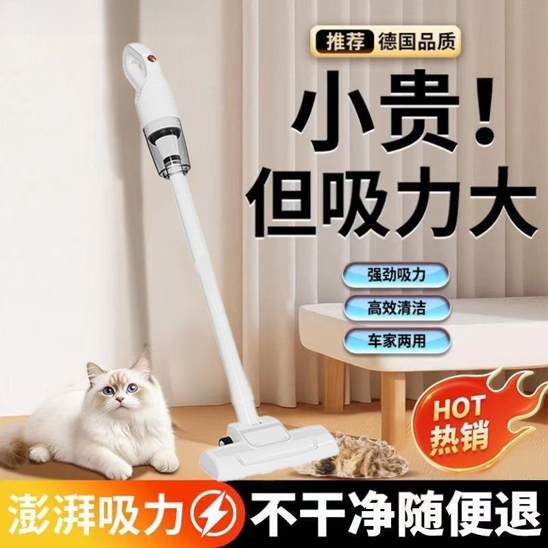 Small Household Wireless Vacuum Cleaner, Handheld Vacuum Cleaner with Strong Suction for Pet Hair