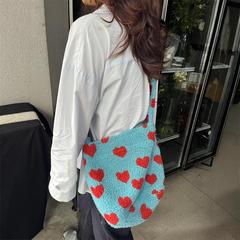 韓国版ins秋冬新作ラシャ大容量女性の特包通勤風がだるくて、肩が斜めになっています。