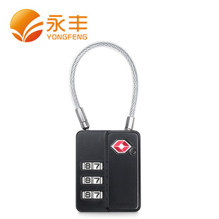 Amazon Hot Sale Luggage TSA19002 Steel Cable Customs Lock Travel Supplies Backpack Padlock