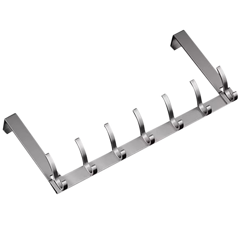 Gancho de puerta trasera mayorista espacio de aluminio sin perforación gancho de baño dormitorio almacenamiento percha de ropa gancho de pared gancho de ropa