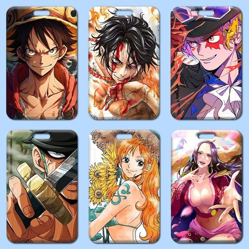 One Piece Card Holder Wholesale Student Meal Card School Brand Silicone Work Pass Access Card Holder Small Card Factory Brand Luffy Animation