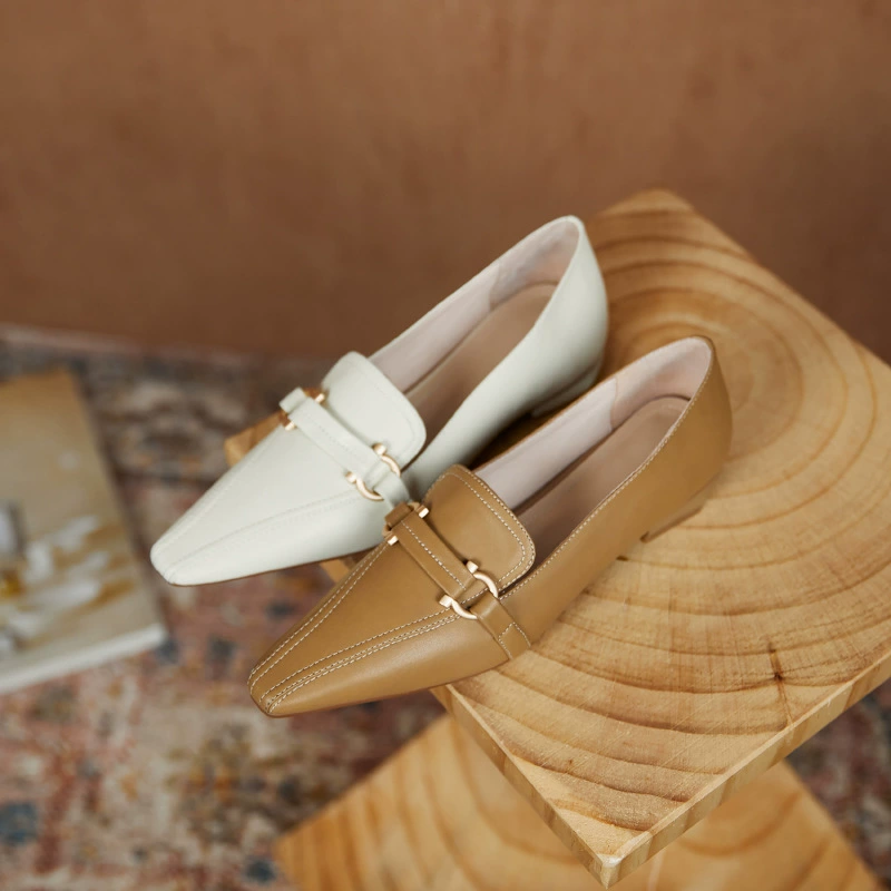 Искренне рекомендую кожаные туфли в стиле ретро, лоферы в британском стиле, полностью кожаные однослойные туфли с квадратным носком и мягкой подошвой, Женские Простые универсальные