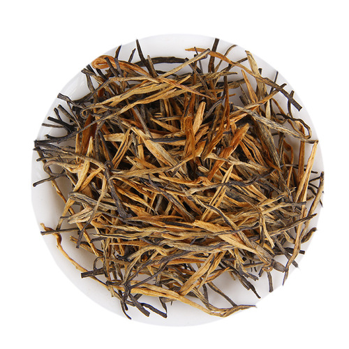 Dian Black Tea Raw Material Yunnan Black Tea Classic 58 One Bud One Leaf Pine Needle Honey Aroma Black Tea Silver Needle Straight Strip Tea Leaves