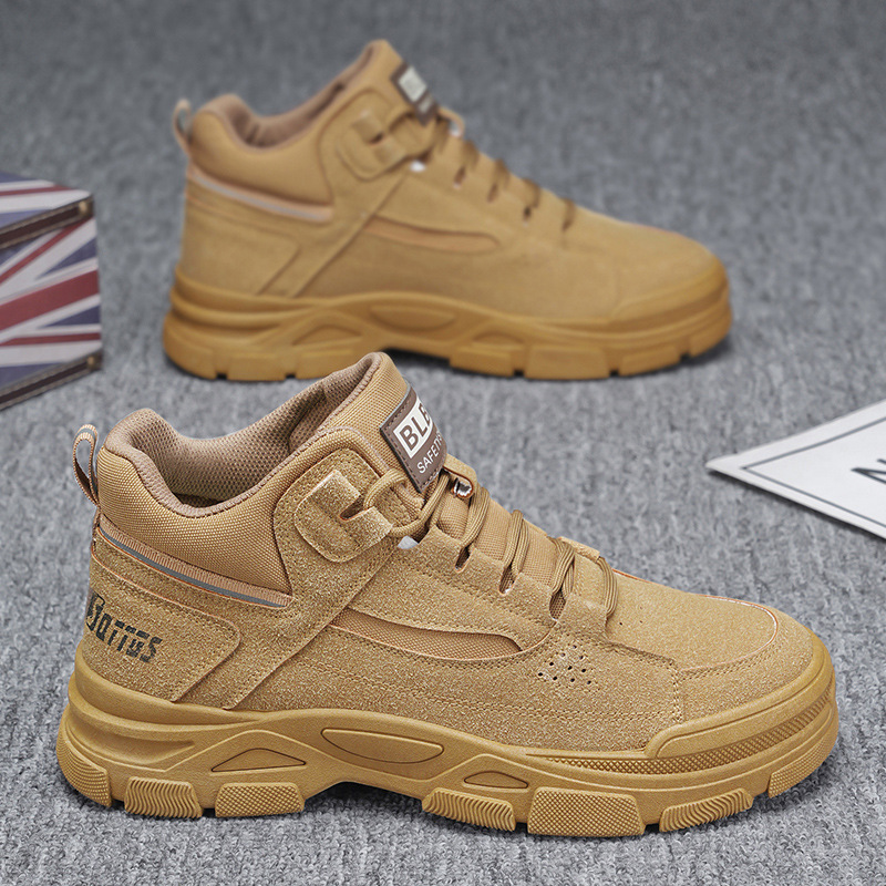 Primavera de zapatos de hombre nuevos zapatos transpirables de alto impacto Martin para hombre anti-deslizante anti-desgaste zapatos de trabajo al aire libre zapatos de trabajo para hombre image 4