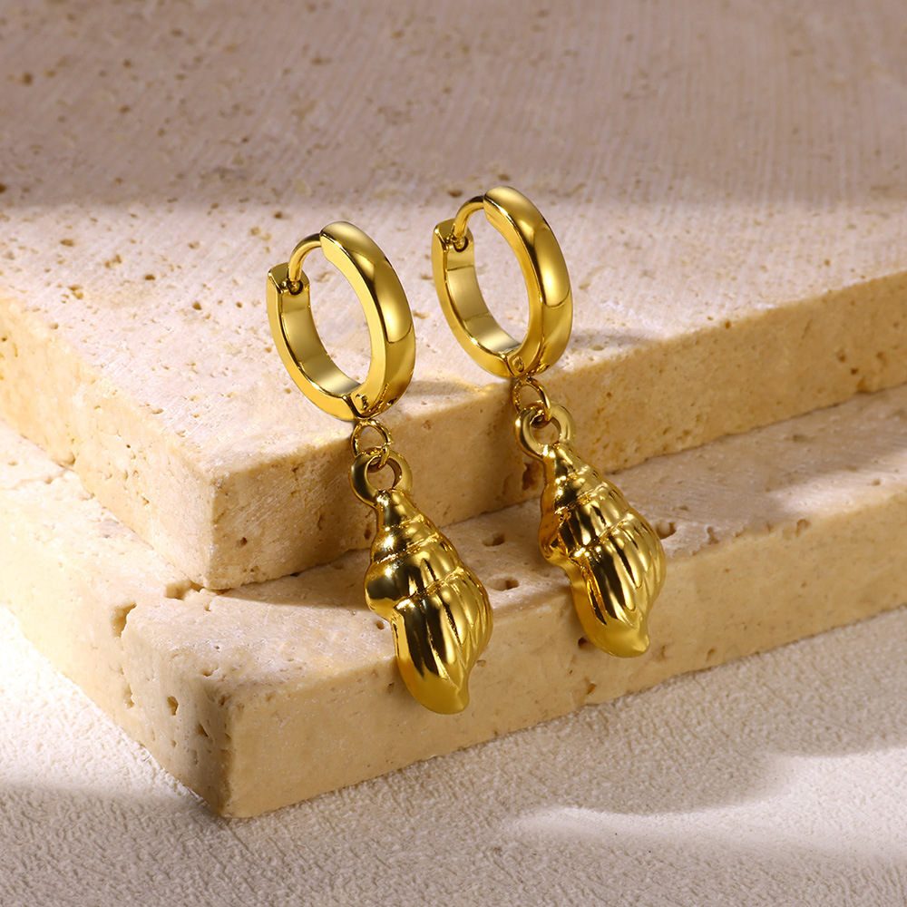9g Weight 0.03µm-0.05µm Gold Plating Thickness PVD Coated Gold Plating Process 304 Stainless Steel Ear Needle Material Real Gold Plated Plating Material Charm Sleeper Hoop Earrings, Dangling Earrings Classification 1 Pair Quantity Holiday Occasion 304 Stainless Steel Material Solid Color Pattern All Seasons Season Women's Gender Polished Finish Vacation, Simple Style Style Waterproof Non Tarnish, Plating Craft PVD Coated Real Gold Plated Solid Color 304 Stainless Steel Vacation Simple Style Waterproof Non Tarnish Charm Sleeper Hoop Earrings Dangling Earrings 2
