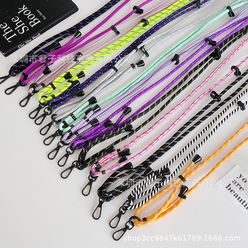 Personalidad japonesa y coreana de doble botón colgante colgante de doble botón colgante ajustable de hombro colgante de cuello para teléfono móvil bolso universal cuerda de botella de agua