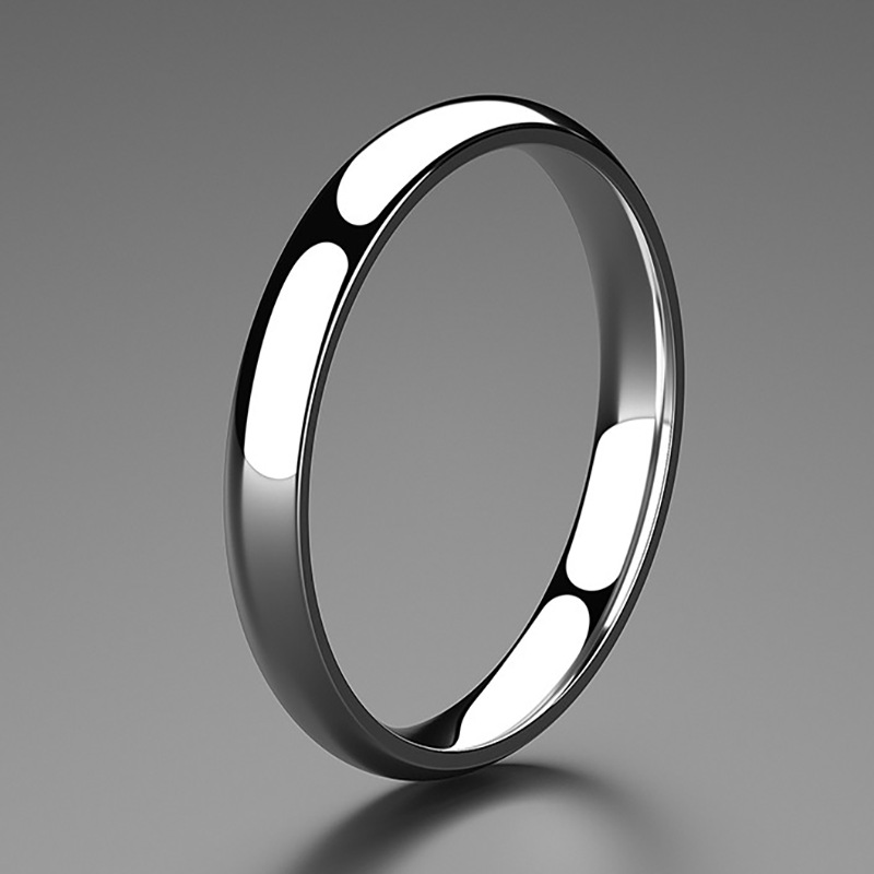 8g Weight Rings Classification Geometric Titanium Steel Simple Style Rings