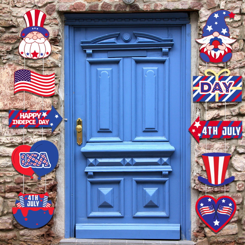 Transfronterizo DE LOS Estados Unidos Día DE LA Independencia decoración puerta colgante patio al aire libre accesorios de diseño de fiesta suministros papel de impresión creativo