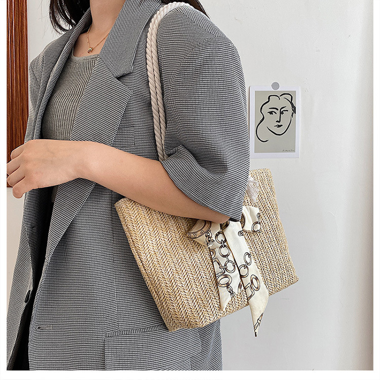 New Popular Large-capacity Woven Single Shoulder Tote Bag Wholesale Nihaojewelry display picture 12