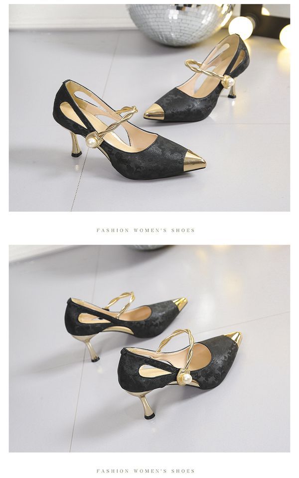 New Chinese-style Pointed-toe High-heeled Shoes, 2025 Summer New Model, With A Slim Heel, Elegant And Sophisticated,_vogvips.com