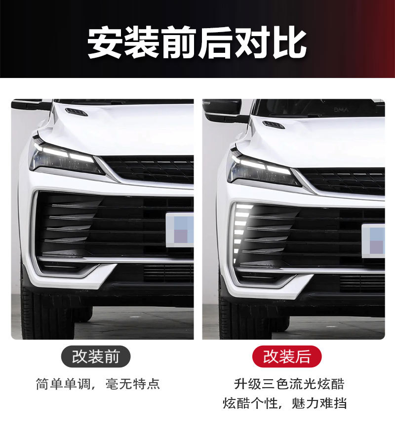 Suitable for 25 Geely Binyue L Daytime Running Lights Proton X50 Modified Led Daytime Running Lights Decorative Lights