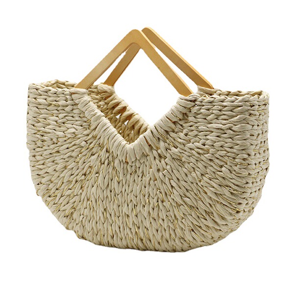 Handheld straw purse