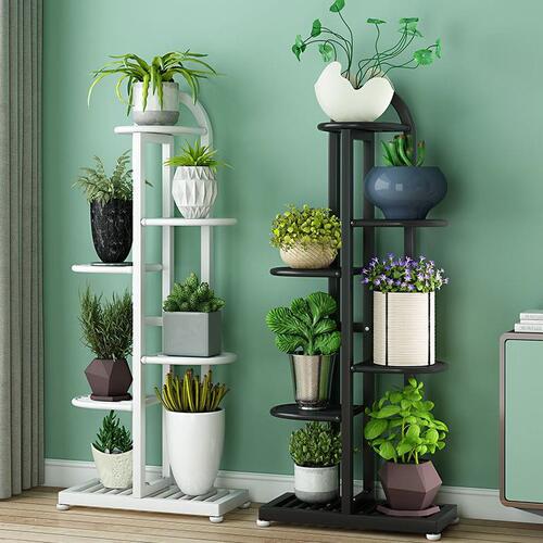 Folding Lightweight Luxury High-End Flower Stand Living Room Floor-Powered Balcony Succulent Plant Pot Stand Multi-Layer Storage Rack