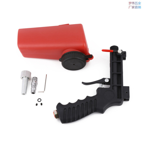 Factory direct sale of pneumatic sandblasting guns, black and blue, multiple specifications available for customer selection.