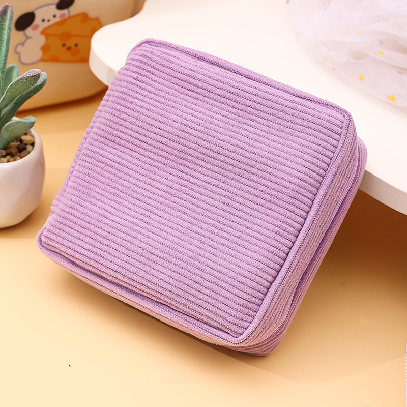 大容量の生理用ナプキンバッグ、シンプルな旅行用化粧品バッグ、国境を越えた売れ筋のコーデュロイポータブル多機能収納バッグ|undefined