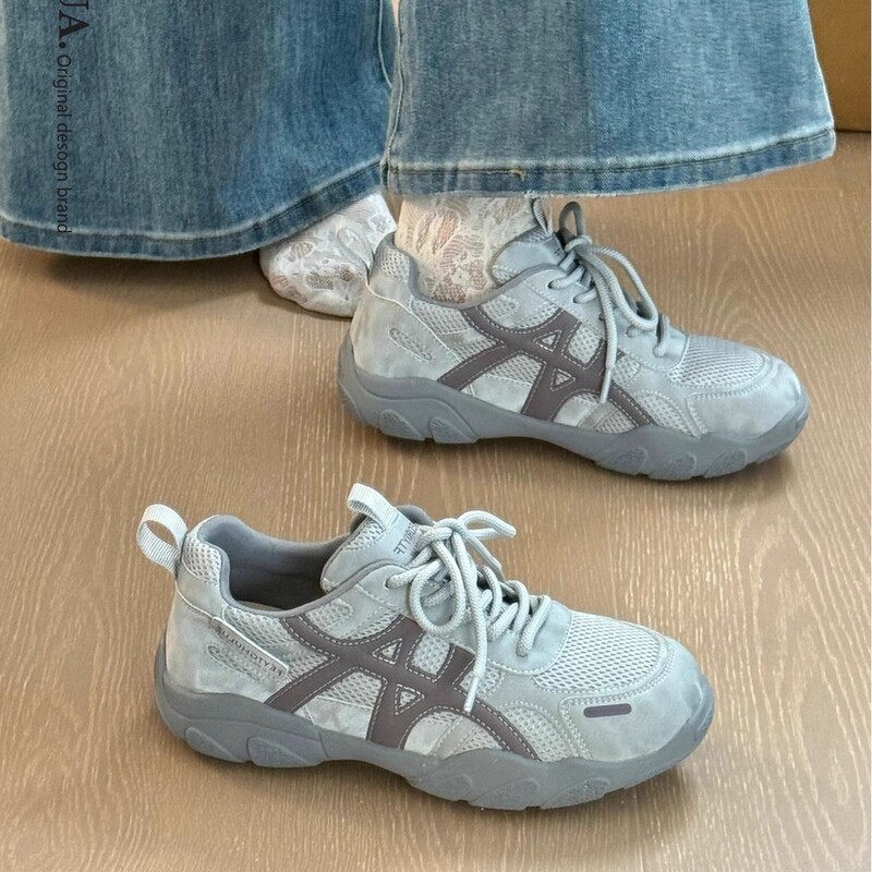 Retro Thick-Soled Moral Training Shoes for Women 2025 Autumn and Winter New Style Super Nice Soft-Soled Sports and Leisure Women's Shoes Forrest Gump Shoes