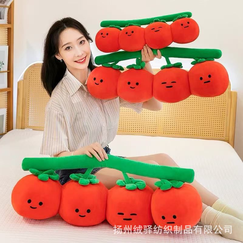 New Cute Tomato Tomato Pillow Decorative Arrangement Ornaments Sofa Bedside Pillow Sleeping Pillow Waist Backrest