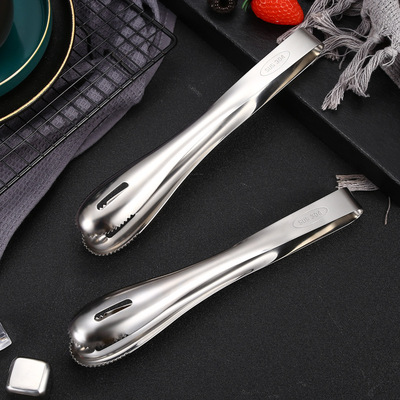 304不锈钢食品夹鲨鱼夹面包夹烧烤夹牛排夹烤肉厨房家用食物夹子|ms