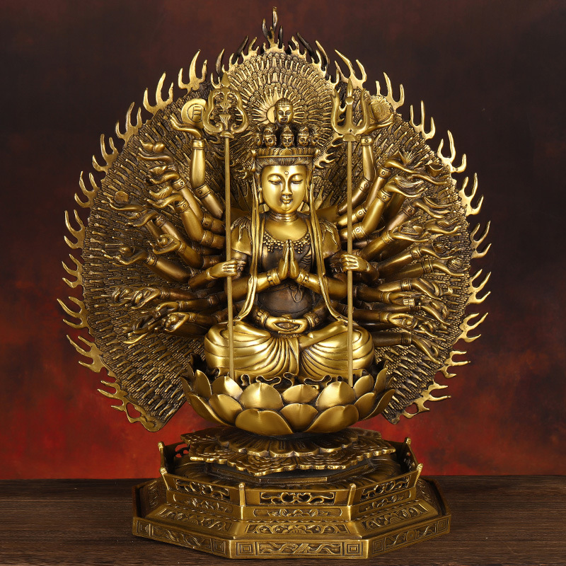 Copper Thousand Hands Guanyin Swing Copper Backlight Thousand Eyes…