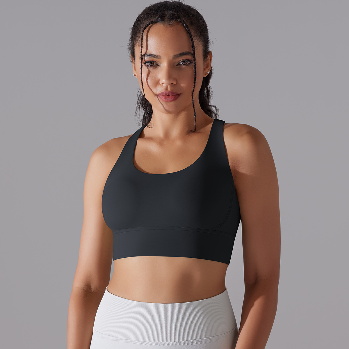 127g Weight Sleeveless Sleeve Length Nylon, Spandex Fabric Type Short Top Length Halter Crisscross Tank Tops Type Fitness, Yoga Occasion U Neck Neckline Solid Color Pattern Sports Style Sports Solid Color Nylon Spandex U Neck Active Tops Halter Crisscross Tank 63