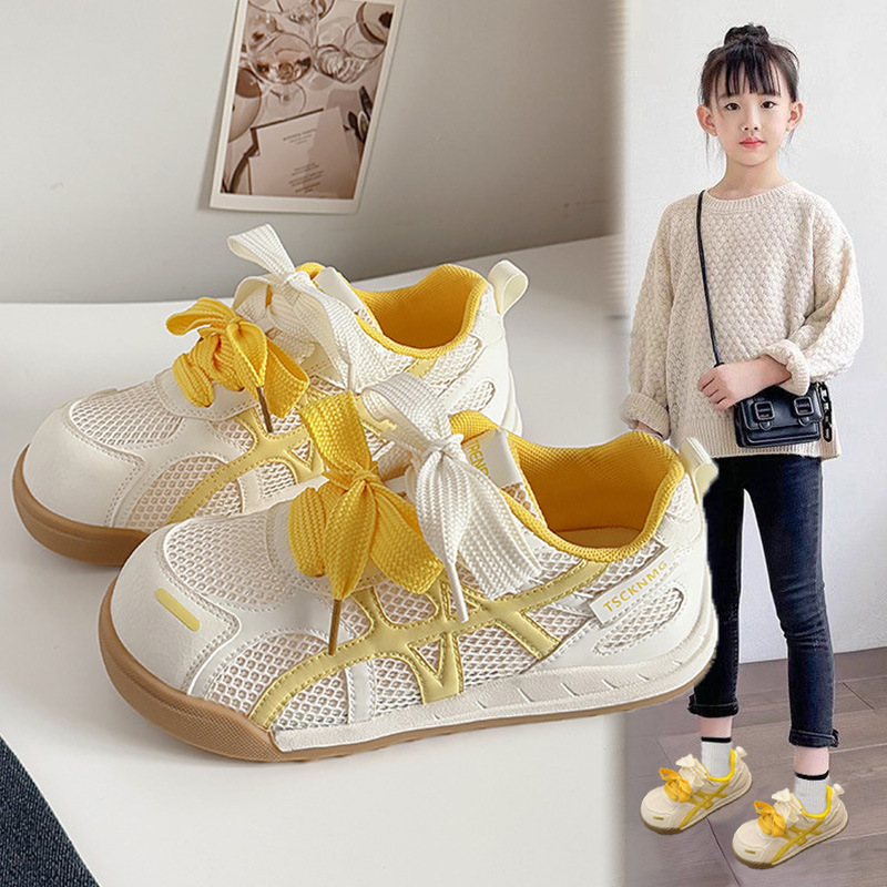 醜くてかわいい密なメッシュの白い靴女の子の道徳訓練 2025 夏と秋の新しいニッチデザイン薄いフォレスト・ガンプ スポーツ スニーカー|undefined