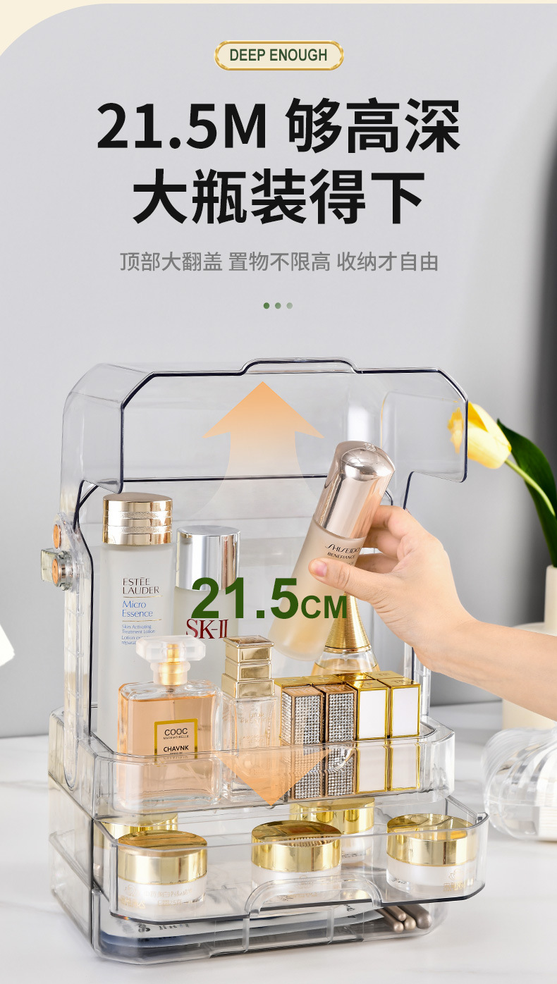 浴室桌面透明收纳整理盒