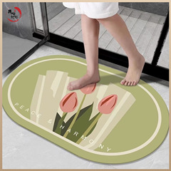 Bathroom Mat, Toilet Silicon Earthquake Mud Mat, Quick Drying Home Bathroom Mat, Non-slip Anti-slip Mat for Bathroom Entrance