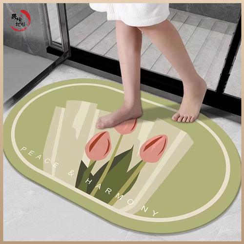 Bathroom Mat, Toilet Silicon Earthquake Mud Mat, Quick Drying Home Bathroom Mat, Non-slip Anti-slip Mat for Bathroom Entrance