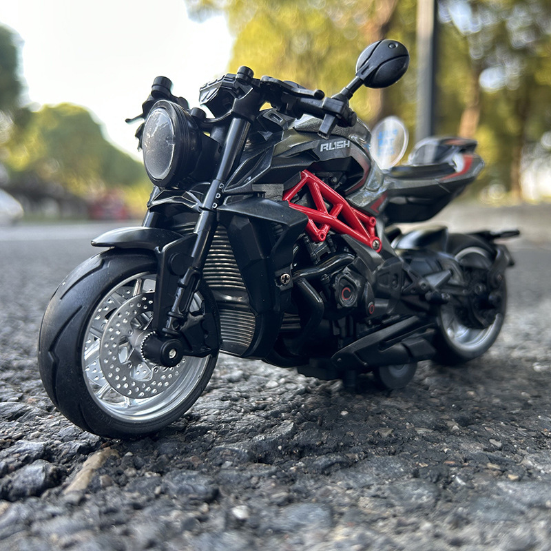 Coche de policía de juguete para niños coche de aleación con música ligera simulación motocicleta juguete para niños regalo de cumpleaños