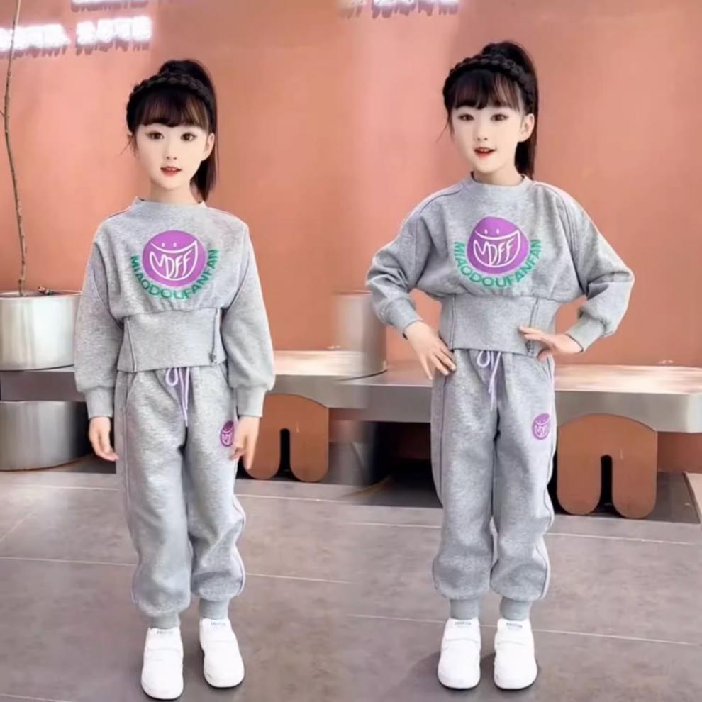 Kinder Langarmshirt Und Freizeithose Set Für Mädchen Herbstmode_voghion.com