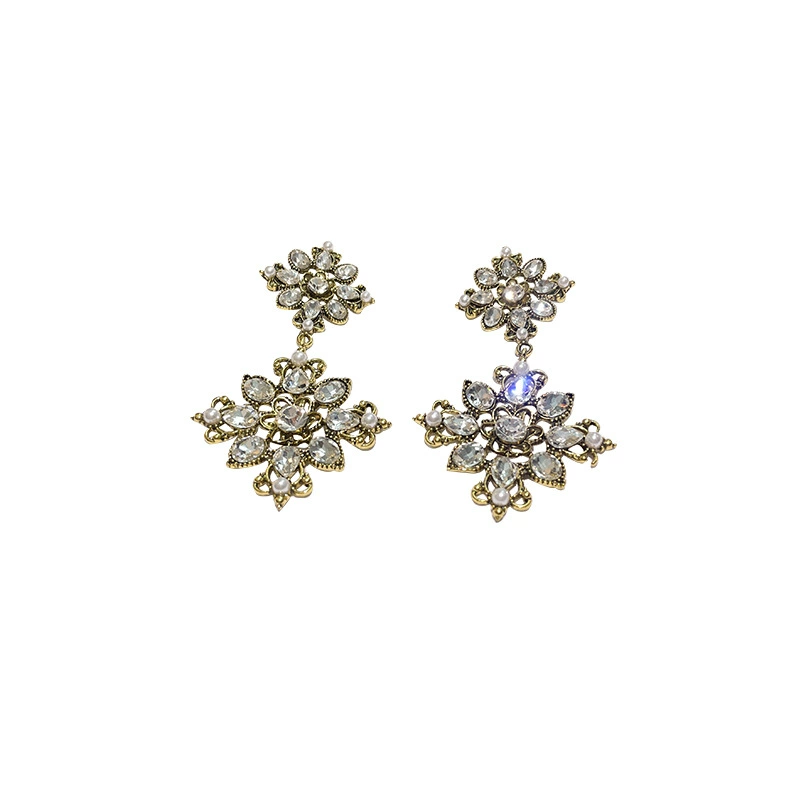 Retro серьги, модная серебряная игла, французский ретро стиль, цветочный, стиль легкого люкса, яркий запоминающийся стиль, высокое качество