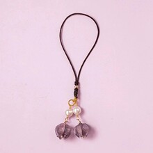 铃兰花手机U盘吊坠钥匙扣挂件女ins包包挂饰汽车钥匙链圈ins风