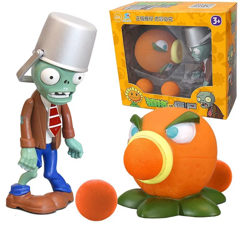 Игрушка Plants vs Zombies — полный набор мягких резиновых фигур, много элементов, подарок ребёнку