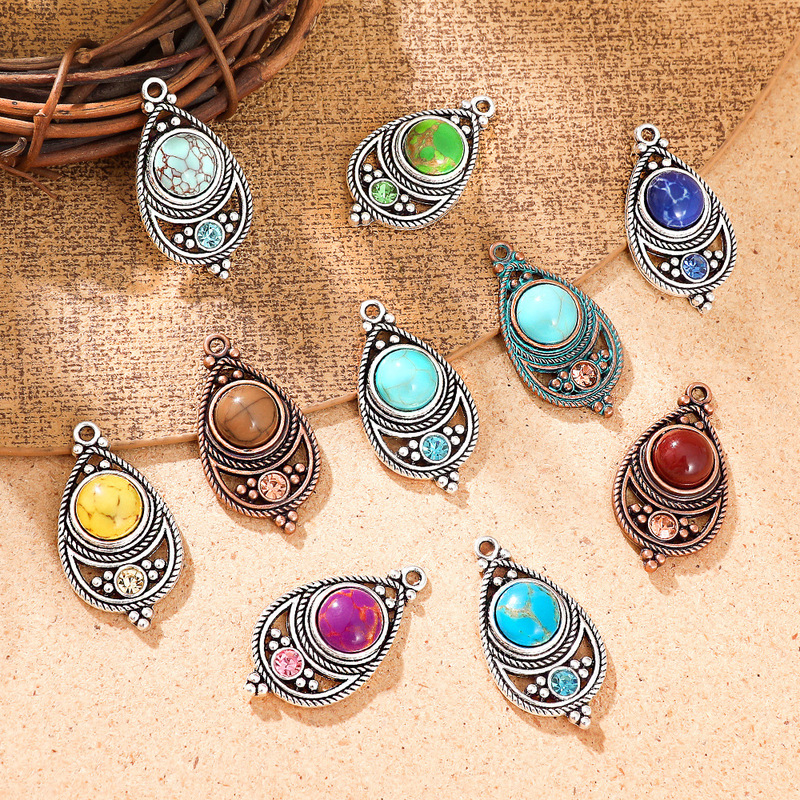 Bohemian Style Colorful Turquoise DIY Earrings Handmade Material Package Ethnic Style Ear Jewelry Accessories Wholesale Bohemian Style Colorful Turquoise DIY Earrings Handmade Material Package Ethnic Style Ear Jewelry Accessories Wholesale