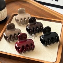 亮面亚克力中号抓夹女发量少发夹后脑勺2025新款高端鲨鱼夹子头饰