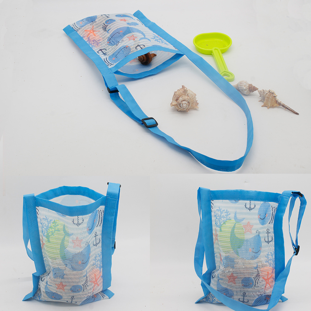 Kid'S Small Net Solid Color Vacation Beach Square Open Crossbody Bag display picture 9