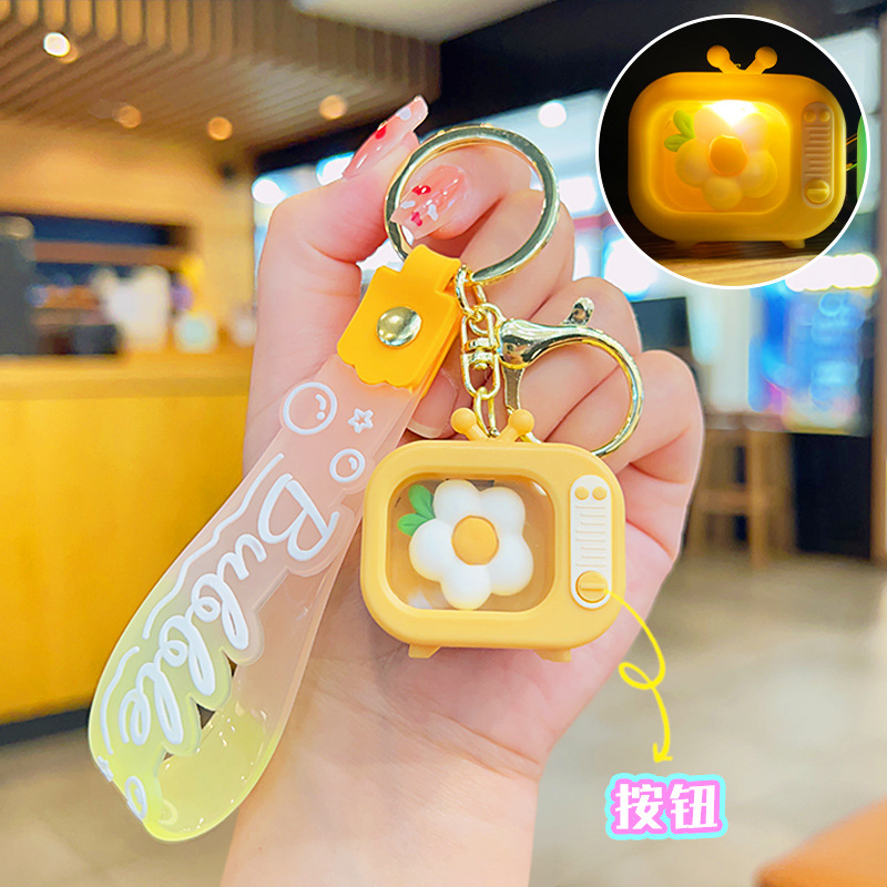 熊のかばんの小さい夜の明かりのキーホルダーのカバンのペンダントの創意的な雰囲気の明かりのキーチェーンの発光の贈り物insプレゼント