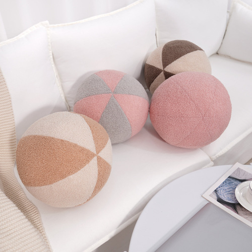 Nordic round plush toy cushion creative photography studio props sofa cushion children's room decoration doll