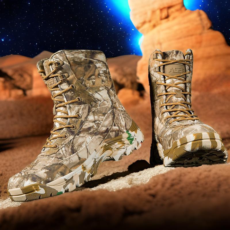 Botas de combate de distribución de una pieza Botas tácticas nuevas de talla grande transfronterizas para hombres Botas altas de montaña al aire libre Botas de campo de Amazon