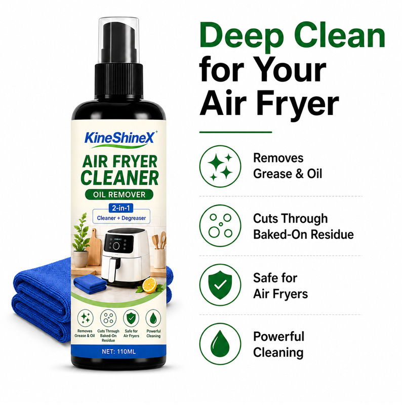 Kineshinex Air Fryer Cleaner Uses a Towel to Clean and Re-Lubricate, Deep Cleaning Grease and Dirt