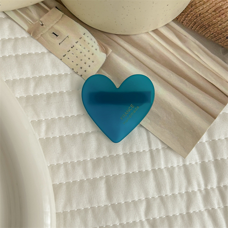10g Weight Hair Clip Hair Accessories Type 1 Piece Quantity Daily Occasion Acetic acid sheets Material Heart Shape Pattern All Seasons Season Women's Gender Cute, Simple Style Style Cute Simple Style Women's Heart Shape Acetic Acid Sheets Hair Clip 12