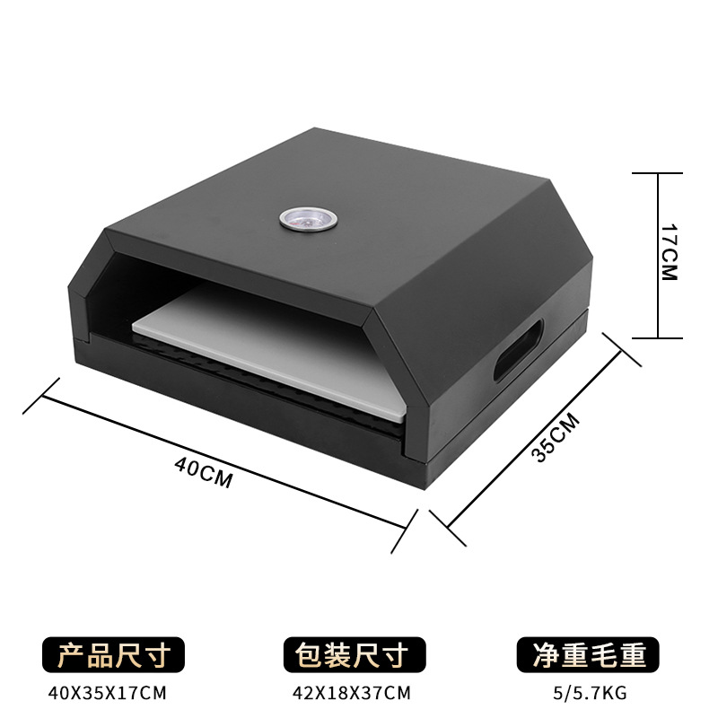 Horno de pizza de acero inoxidable al por mayor con pizza, horno de hornear de pan de piedra, horno de pizza portátil, pizza joven