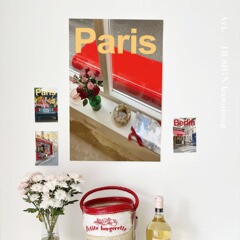 French atmosphere Paris street romantic photography poster, Korean Instagram blogger home art print decor