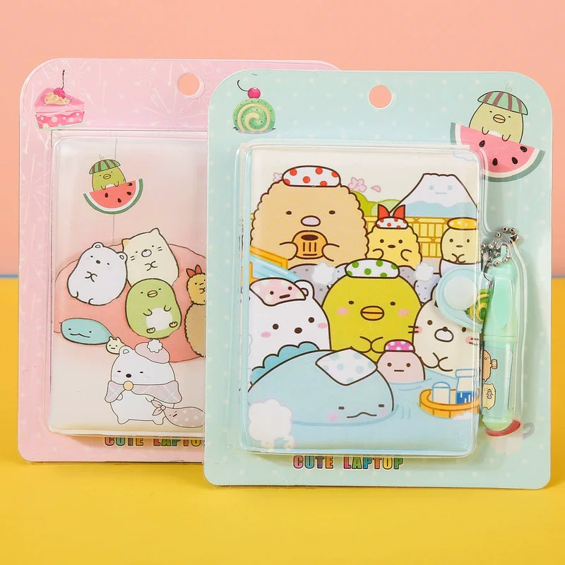 Канцелярский набор (DINO) Cute Mini Laptop Notebook, шариковая ручка и брелок — assorted персонажи