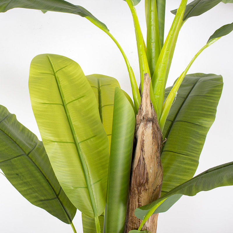 Sensación de la mano Simulación de hojas Árbol de plátano Plantas verdes Plantas grandes en macetas Sala de estar Árbol de simulación Árbol de plátano tropical Paisajismo Decoración de plantas verdes