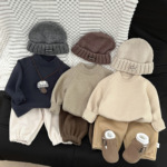 INS韩国童装秋冬毛衣2025新款男女宝宝软糯百搭针织衫婴儿衣服潮