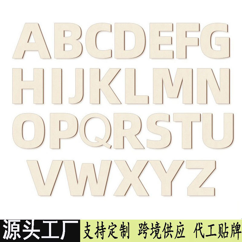 Wooden Crafts 26 Letters Wood Chips Wooden Crafts Home Decoration Accessories Photography Props Wholesale Wooden Products