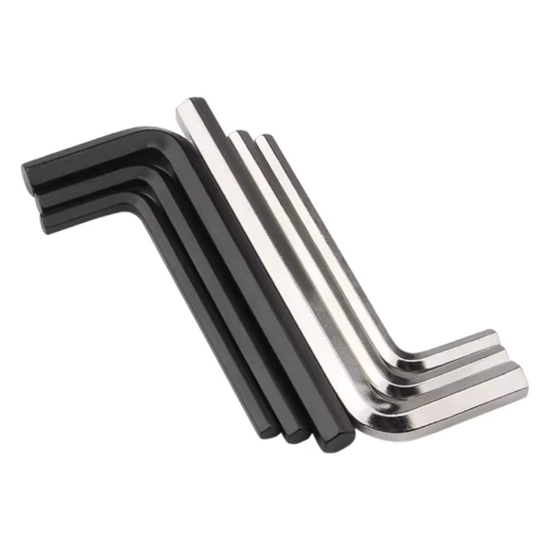 Никелированный шестигранный ключ Производитель аппаратных инструментов Шестигранный ключ с плоской головкой 7-образный L-образный шестигранный ключ 1,5 ~ 22