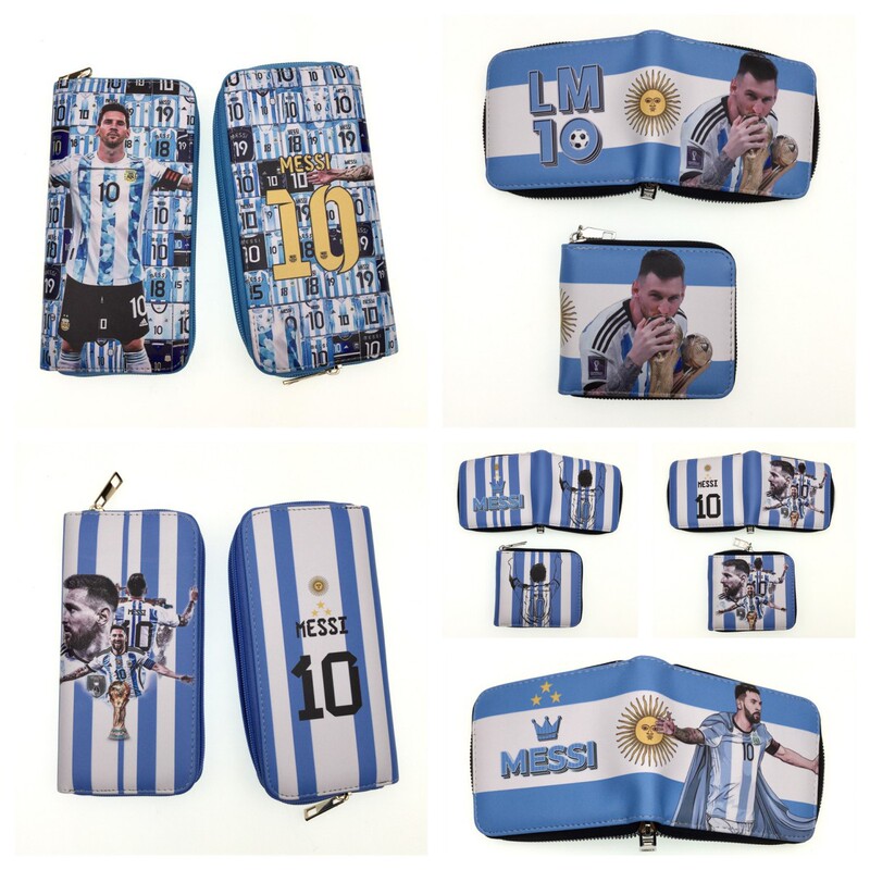 Messi Surrounding Football Argentina MESSI Fans Supplies Youth Student Wallet Men's Short Multi-Card Wallet Messi Surrounding Football Argentina MESSI Fans Supplies Youth Student Wallet Men's Short Multi-Card Wallet